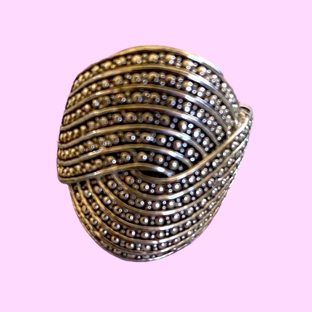 Ladies Size 8 Silver Cocktail Ring